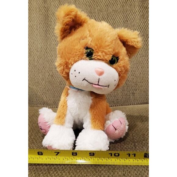 2015 Orange White Cabbage Patch Kids Adoptimals Cat Green Eyes No Paper Tag - Picture 9 of 12